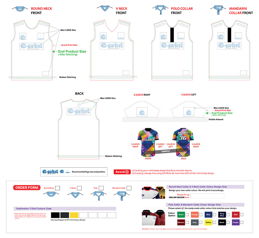 Layout your jersey designs into templates for sublimation by