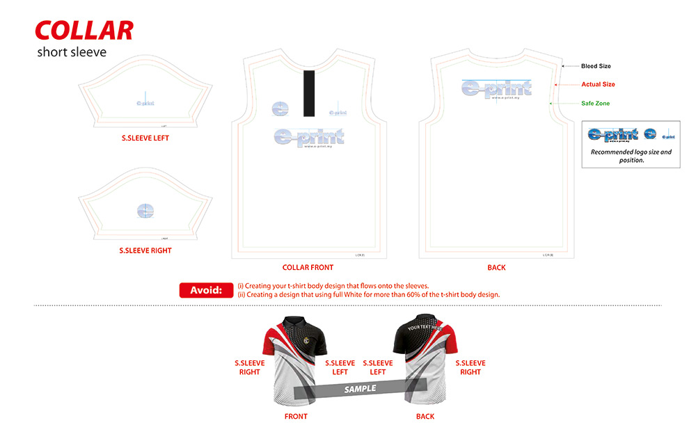 Full Sublimation Shirt Template