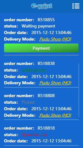 Order status details