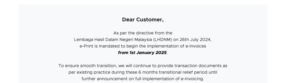 e-invoice update