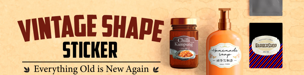 vintage shape sticker