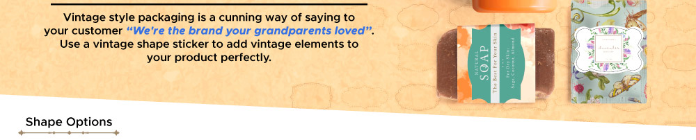 vintage shape sticker