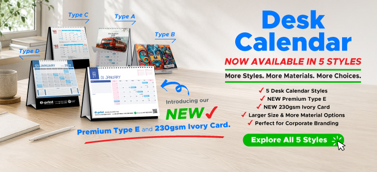 Desk Calendar - 5 Styles