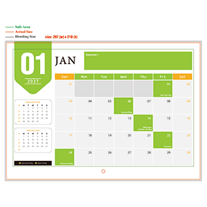 2027 wall calendar - 297mm x 210mm - 01