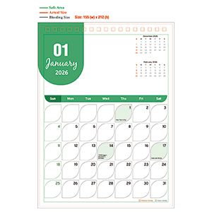 2026年日历 - Type A - 06