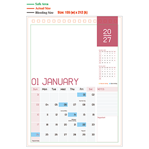 2027 Calendar - Type A - 01