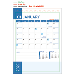 2027 Calendar - Type A - 03