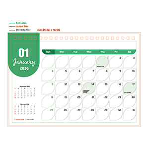 2026 Calendar - 04 - Landscape