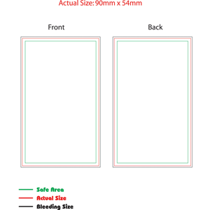 Name Card Portrait Template (54X90mm)