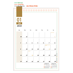 2022 Calendar - a02 - Vertical